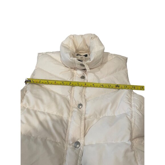 J.Crew Down Filled Quilted Puffer Vest Ivory Women's Size Med - Picture 4 of 6